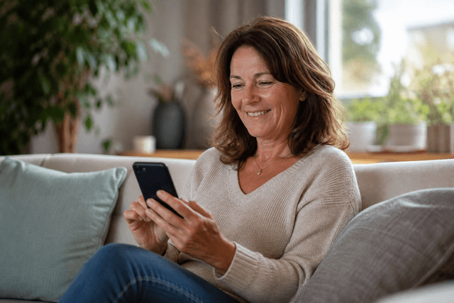 Une patiente réserve son transport sanitaire depuis son téléphone